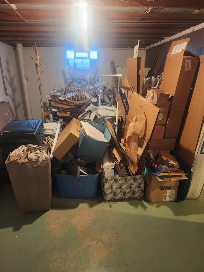 Roll-off dumpster container at job site for Construction Dumpster Rental in Mundelein